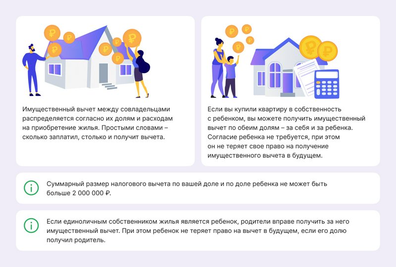 Заявление о распределении вычета между супругами